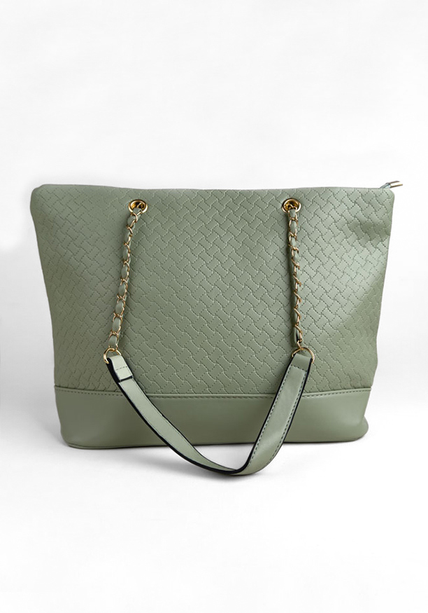 PASTEL GREEN DECORATIVE CHAIN HAND BAG